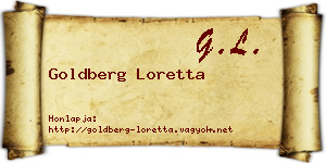 Goldberg Loretta névjegykártya